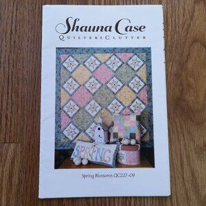 Quilt Sewing Pattern QUILTER'S CLUTTER Spring Blossoms Patchwork Applique Pillow